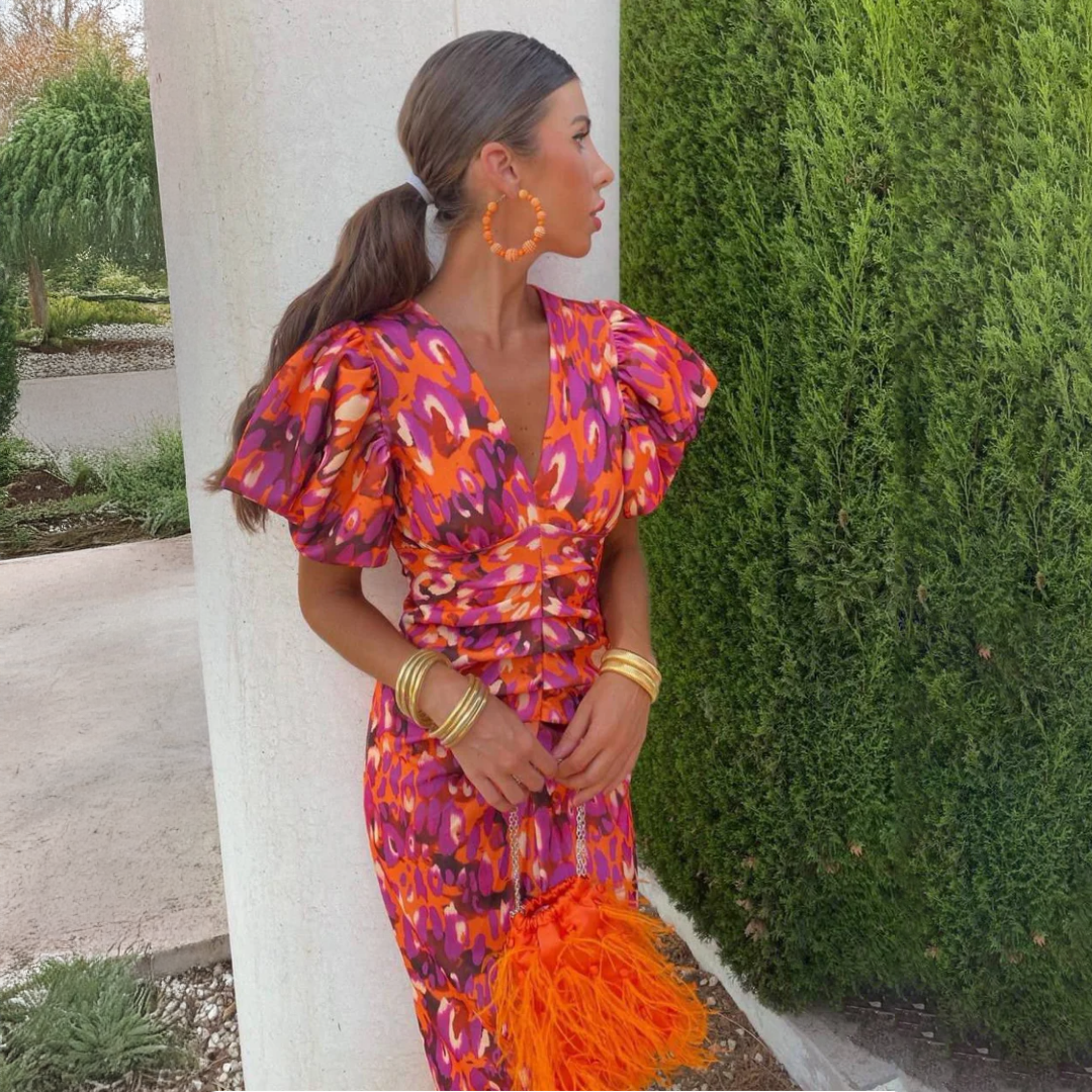 Danuta | Robe Colorée à Volants