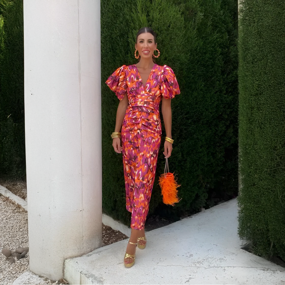 Danuta | Robe Colorée à Volants
