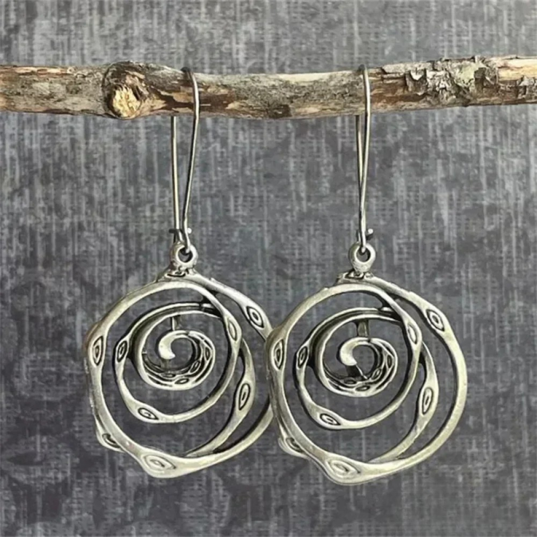 Iris™ | Boucles labyrinthe argentées