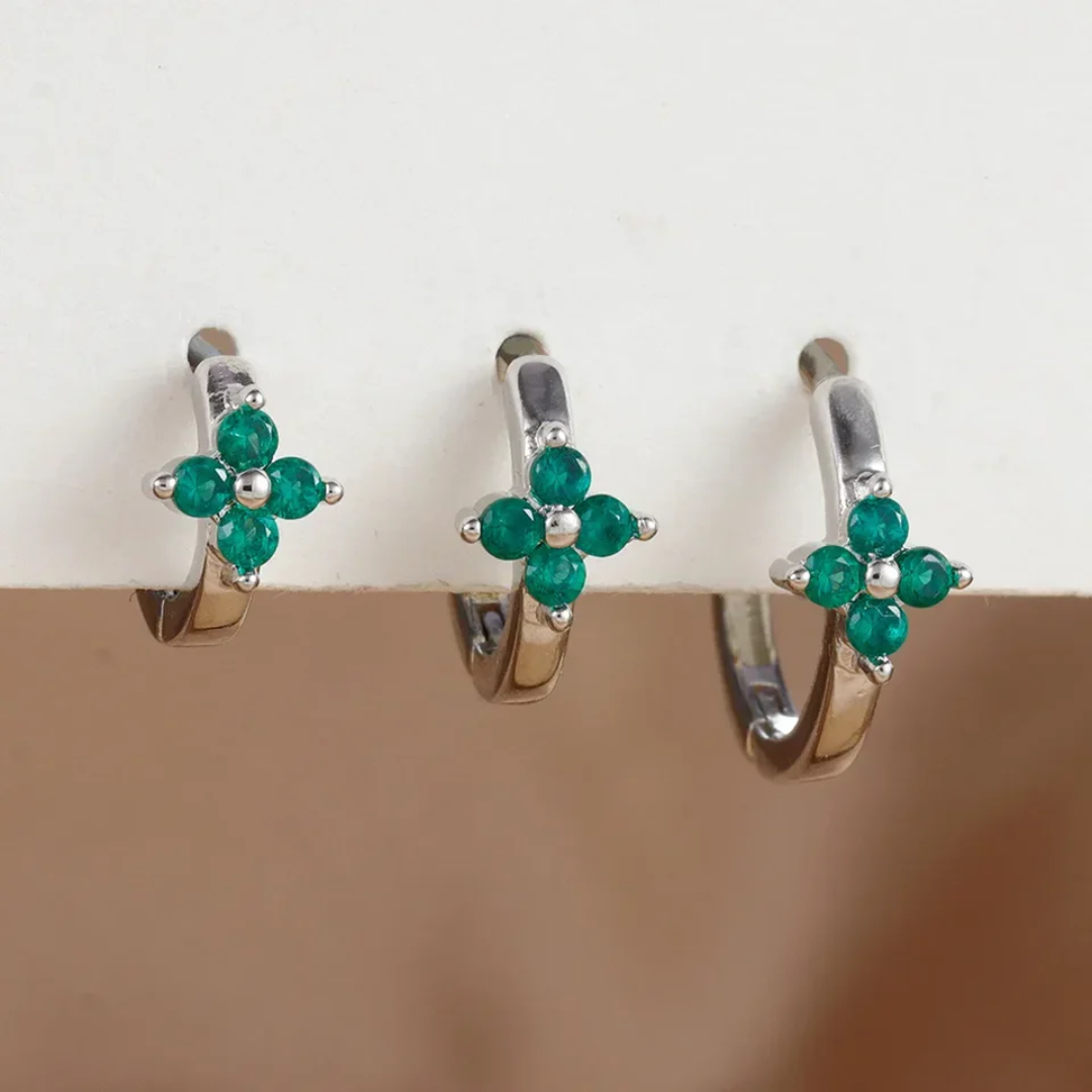 AZURA™ | Set Boucles d’Oreilles Hoop & Huggie