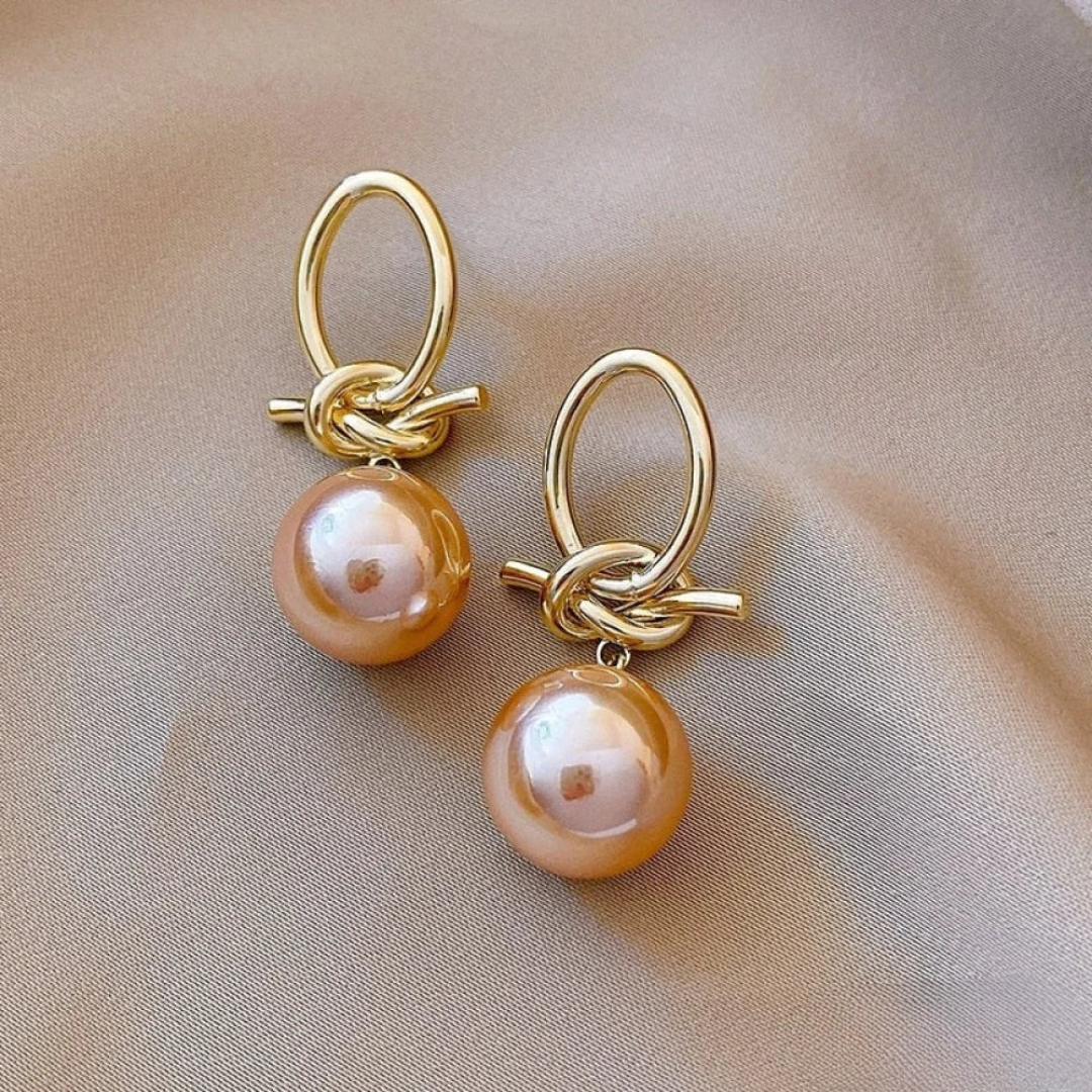 Emma™ | Boucles perle dorées