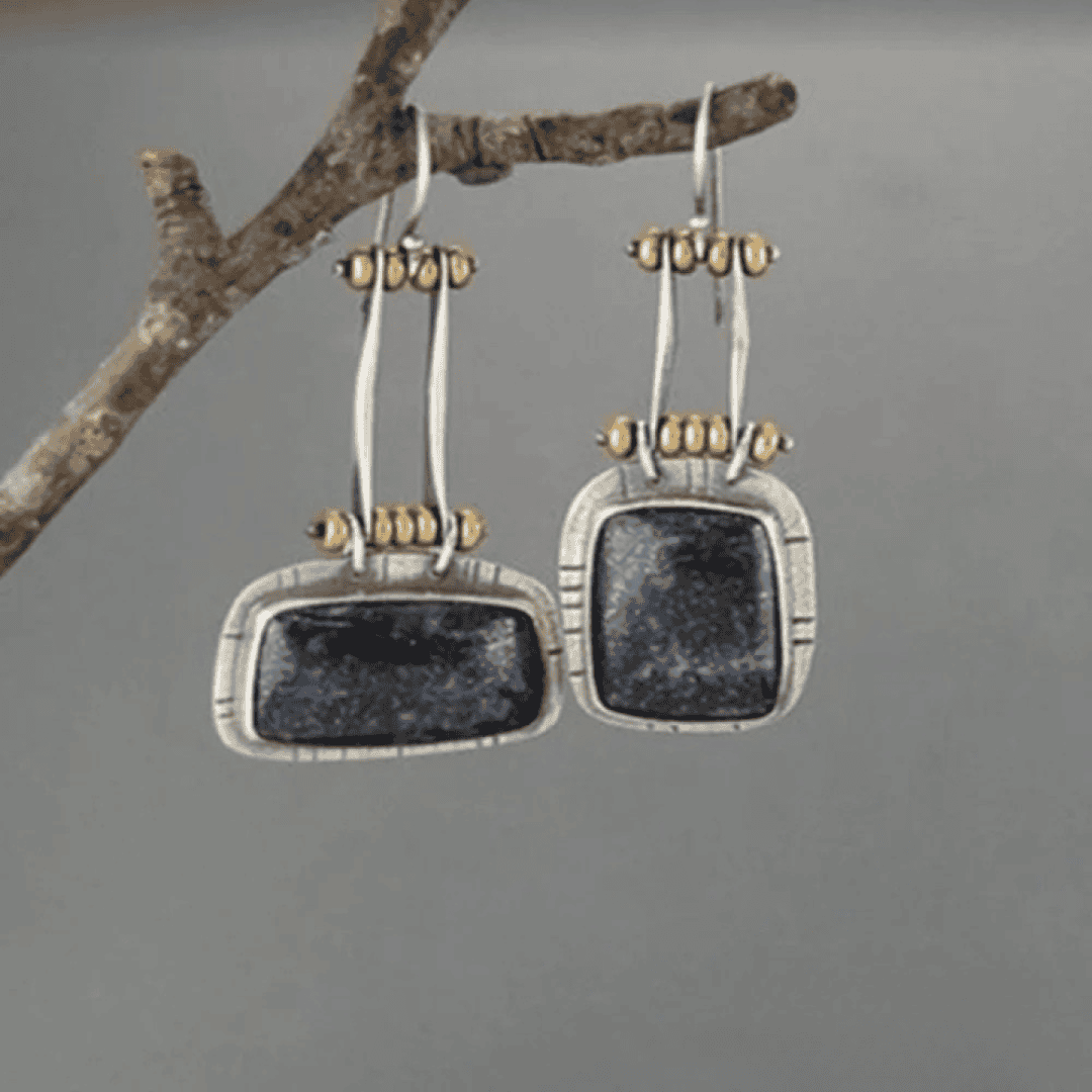 Boucles d'oreilles vintage en argent intemporel