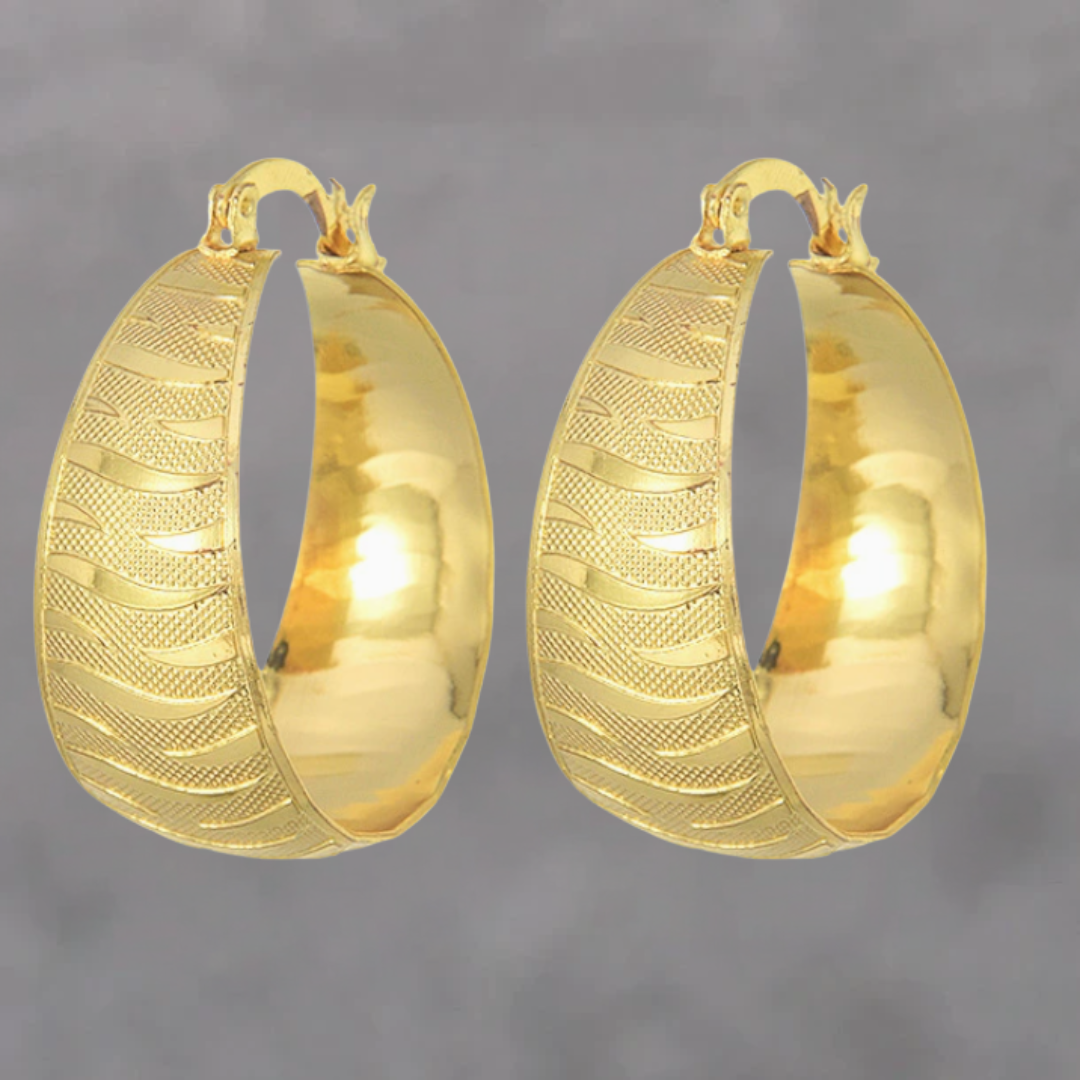 Boucles d'oreilles élégantes et luxueuses en or