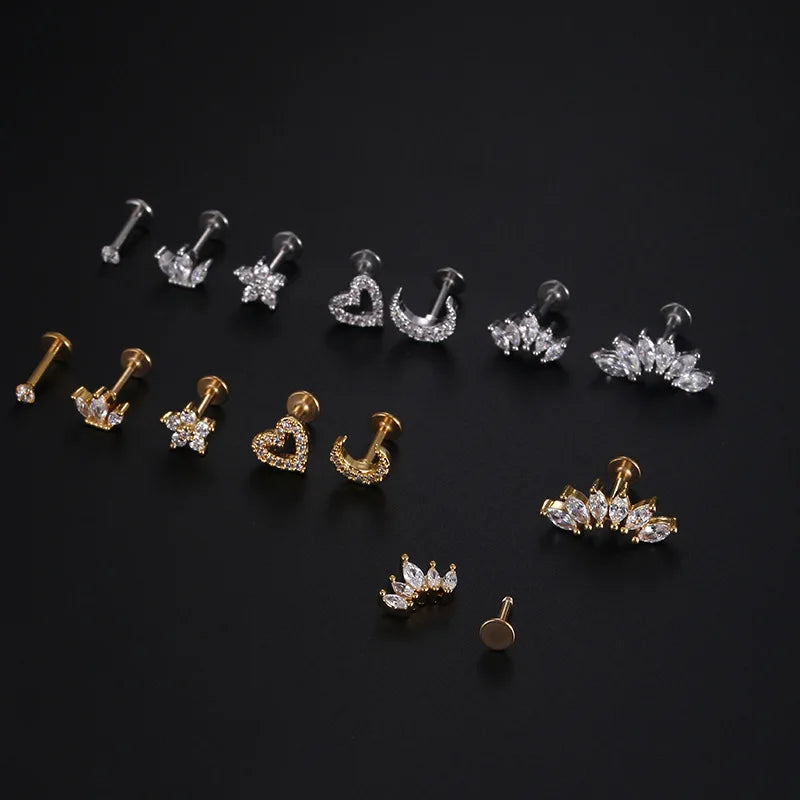 ZIRCON™ | Boucles d’Oreilles Flat Back avec Zircon
