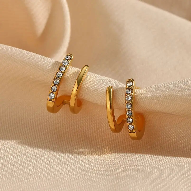 VICTORIA™ | Boucles d’Oreilles Double Rangée