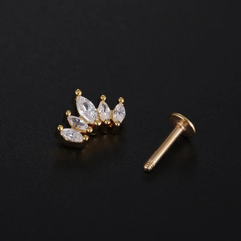 ZIRCON™ | Boucles d’Oreilles Flat Back avec Zircon