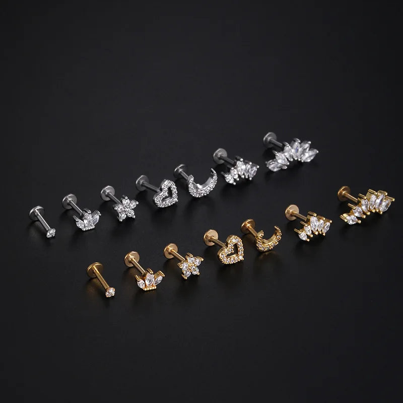 ZIRCON™ | Boucles d’Oreilles Flat Back avec Zircon