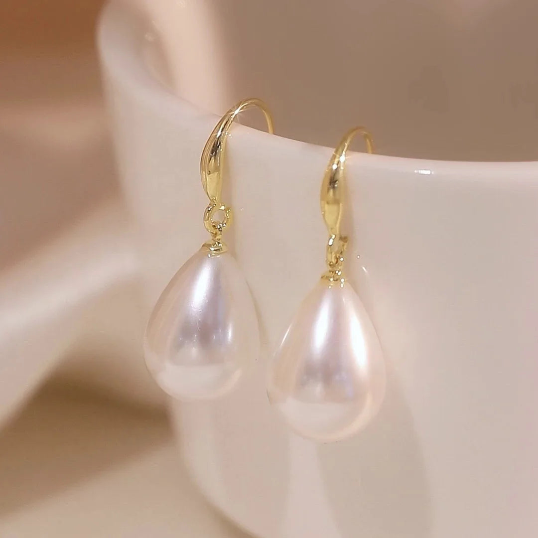Aquaëlle™ | Boucles d’oreilles vintage avec perle aqua