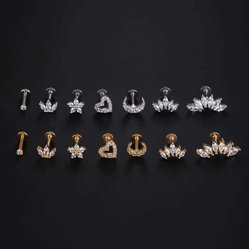 ZIRCON™ | Boucles d’Oreilles Flat Back avec Zircon