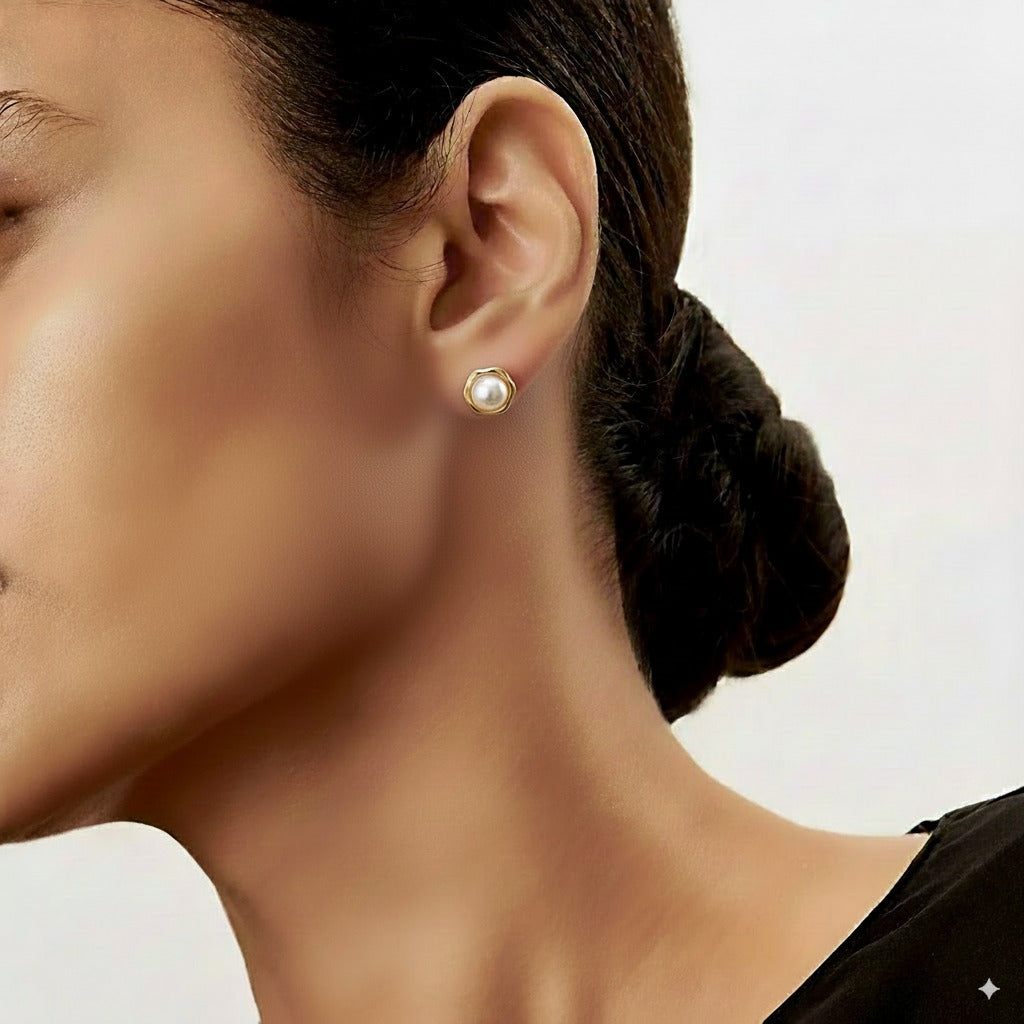 Élégantes Boucles d'Oreilles en Perles Noires