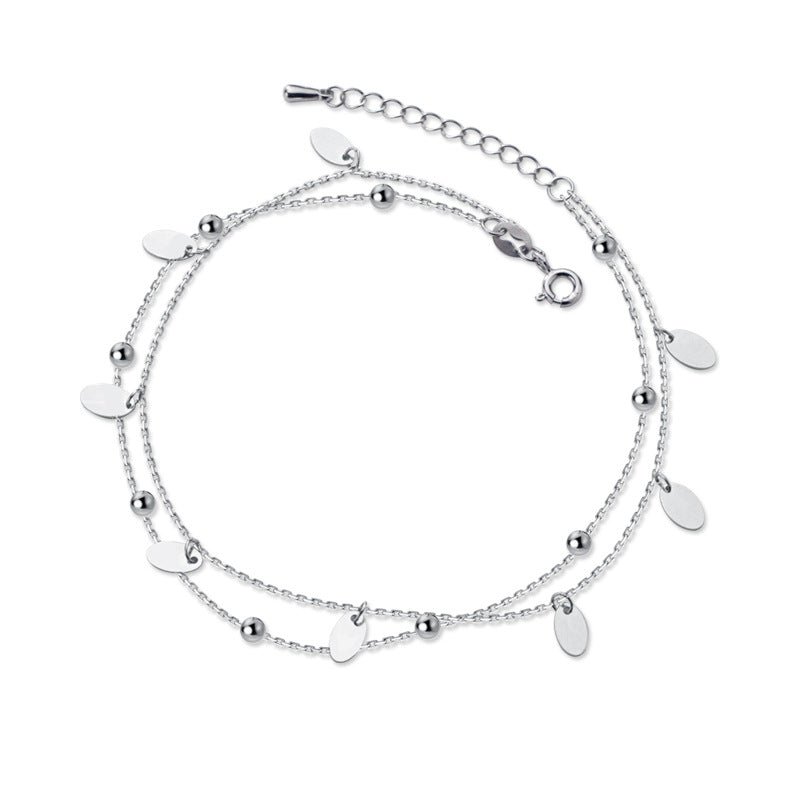 Océane™ | Bracelet de Cheville Stylé Argenté