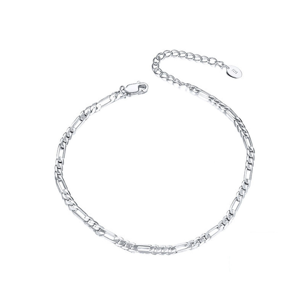 Élise™ | Bracelet de Cheville Chaîne Figaro
