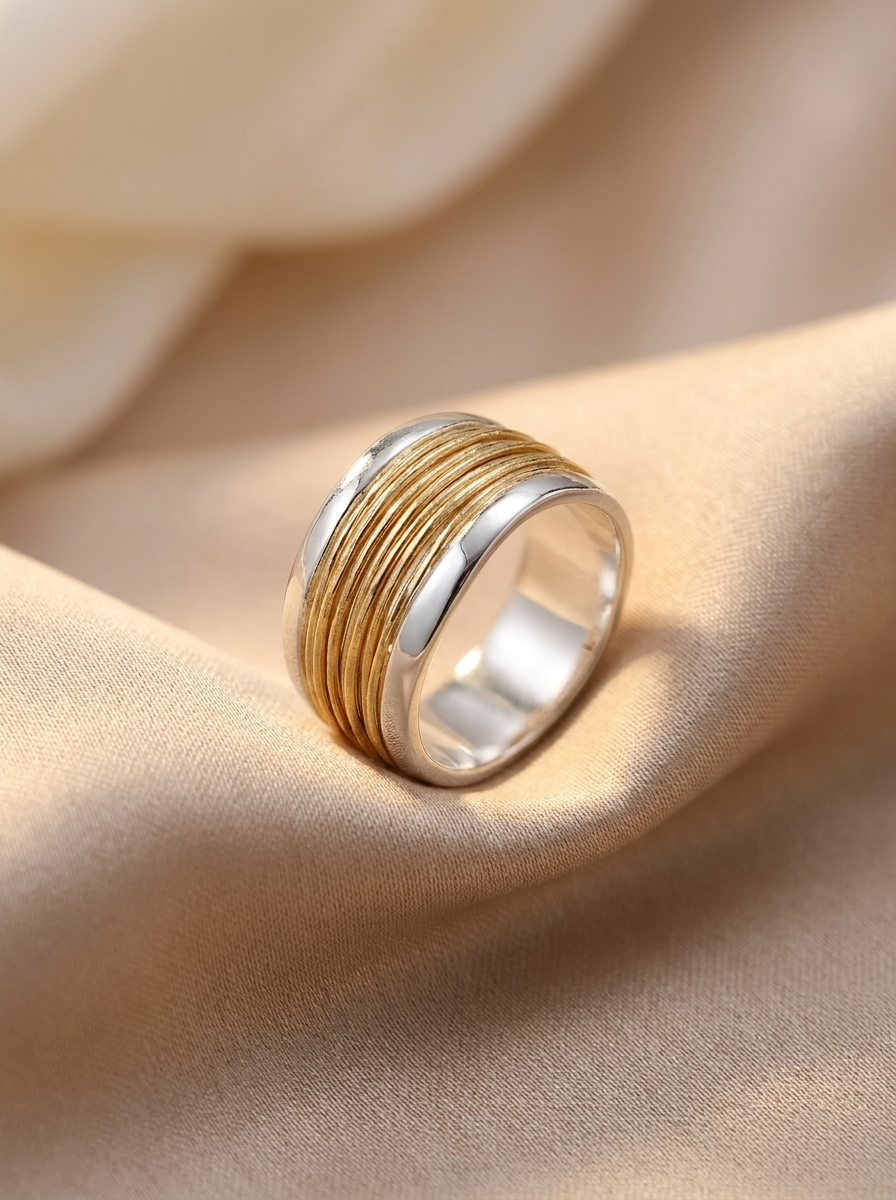 Bague Vintage en Fil Plaqué Or