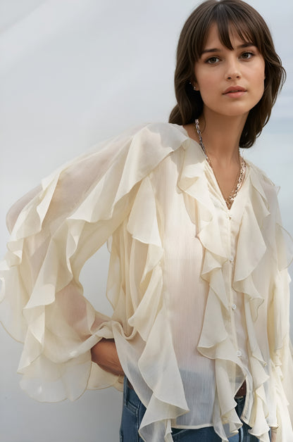 Pure Desire™ | Blouse Romantique à Volants