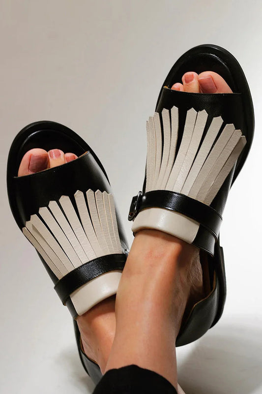 Gwenaëlle | Sandal Platform Avec Franges