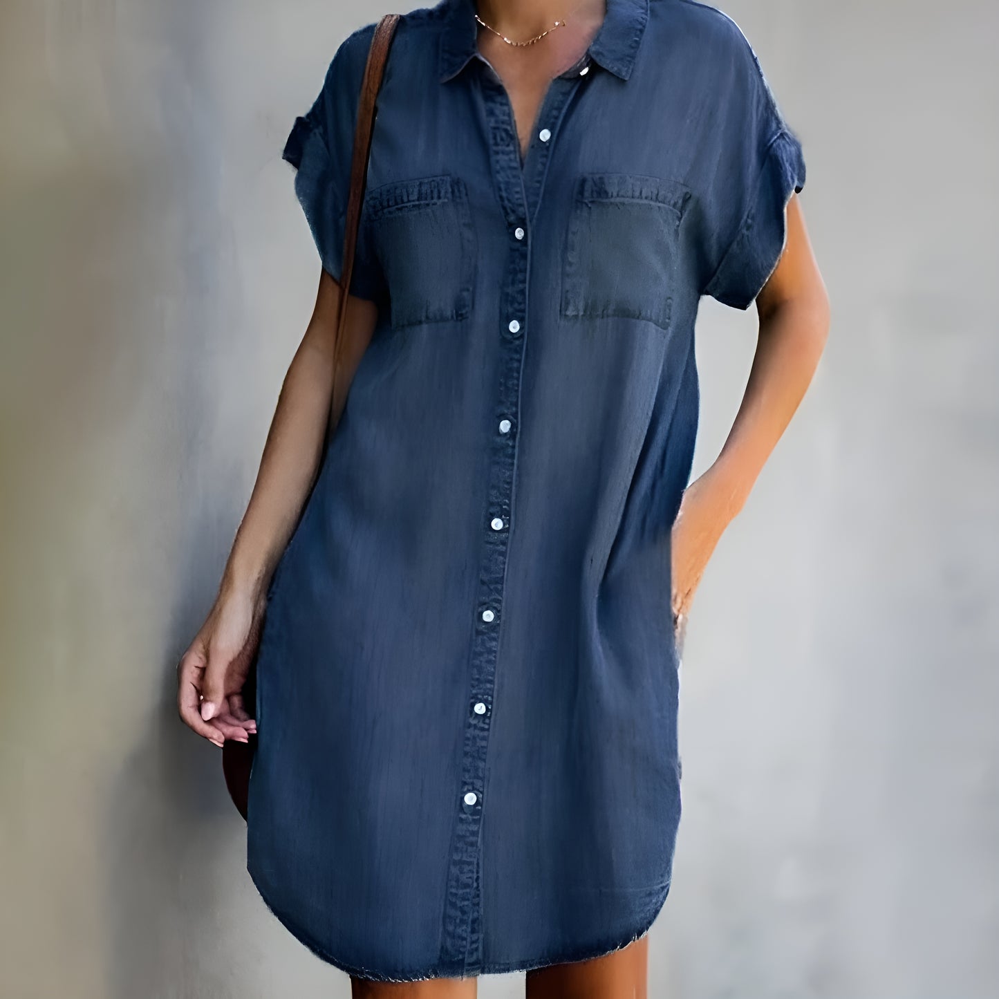Diana™ | Élégante et Confortable Robe-Chemise à Boutons
