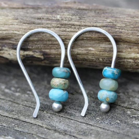 Inès™ | Boucles perles turquoise