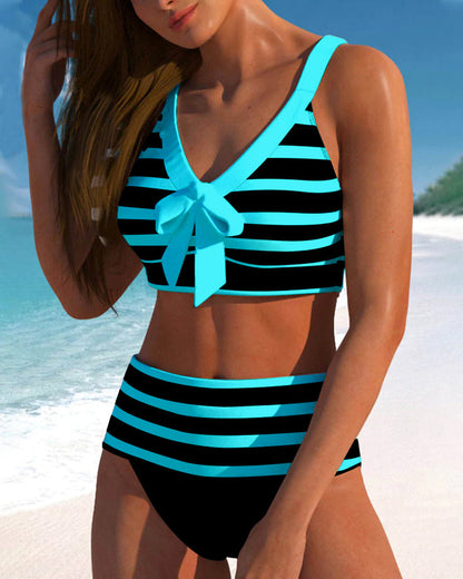 Calypso™ | Bikini taille haute à rayures