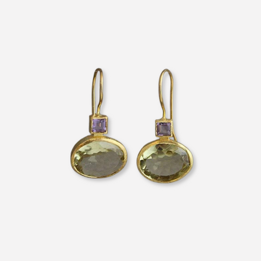 Édith™ | Boucles d’oreilles vintage avec cristal