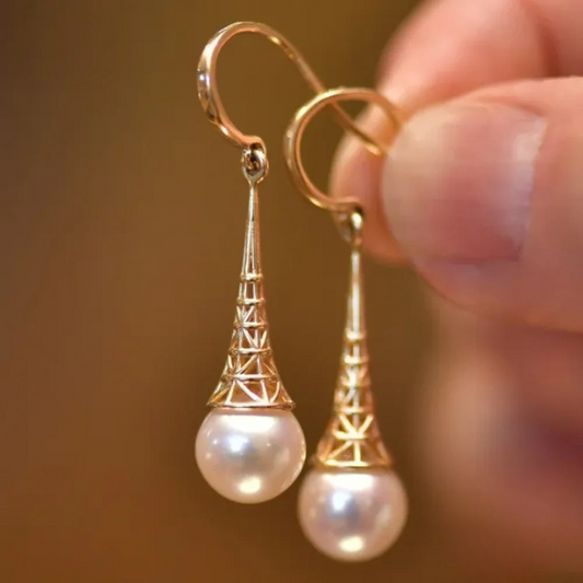 Clara™ | Boucles perle vintage