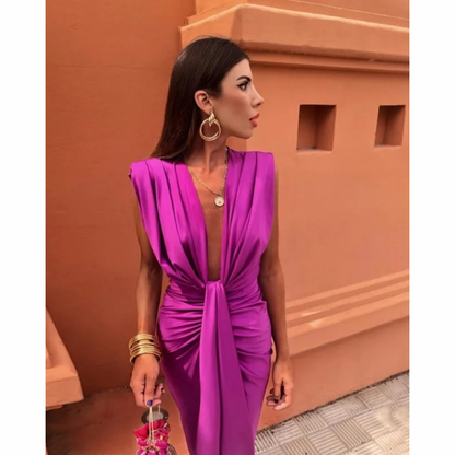 Celina | Robe Drapée Élégante