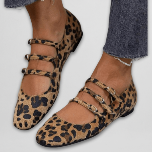 Adonise | Ballerines élégantes au motif animalier