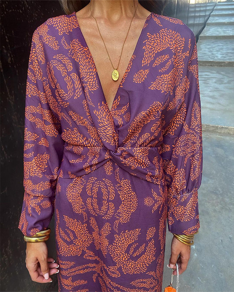 Célestine | Robe Élégante à Imprimé Vintage