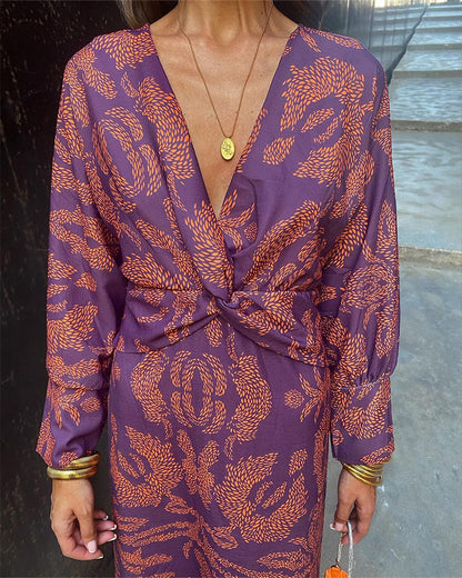 Célestine | Robe Élégante à Imprimé Vintage