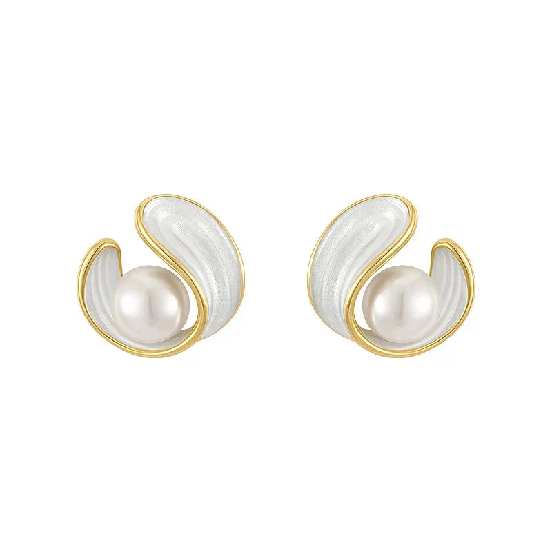 Aurora™ | Boucles opale & perles dorées