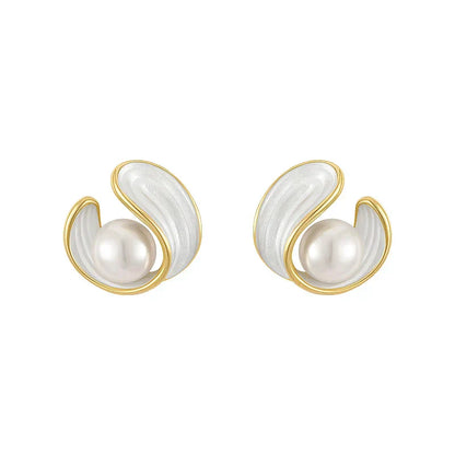 Aurora™ | Boucles opale & perles dorées