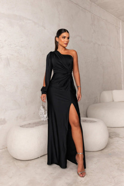 Valeria | Robe Asymétrique en Satin