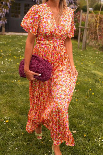 Pauline - Robe longue à fleurs