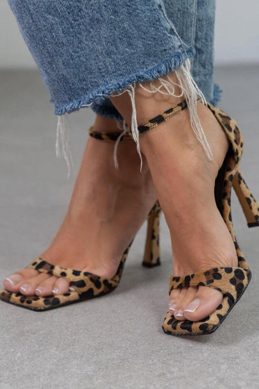 Isette | Sandalie À Talon Haut Animalier