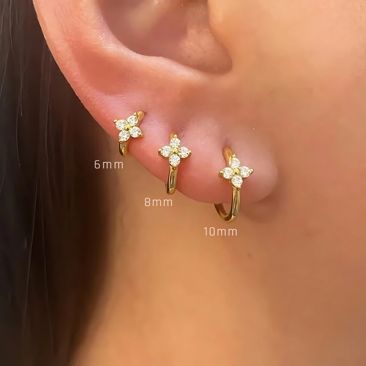 AZURA™ | Set Boucles d’Oreilles Hoop & Huggie