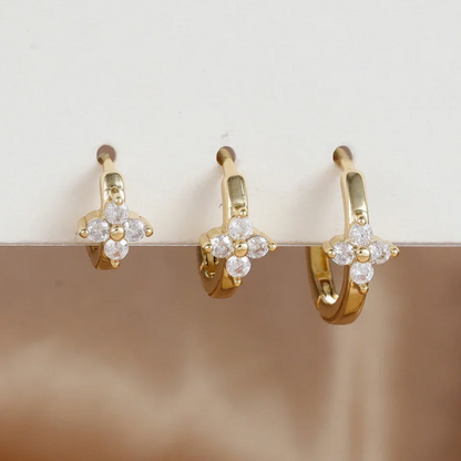 AZURA™ | Set Boucles d’Oreilles Hoop & Huggie