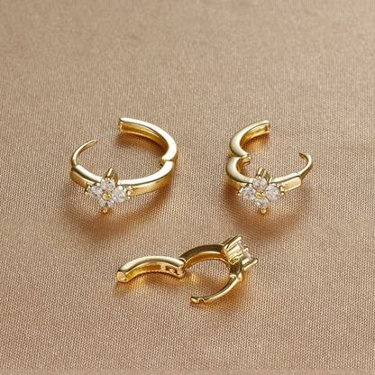 AZURA™ | Set Boucles d’Oreilles Hoop & Huggie
