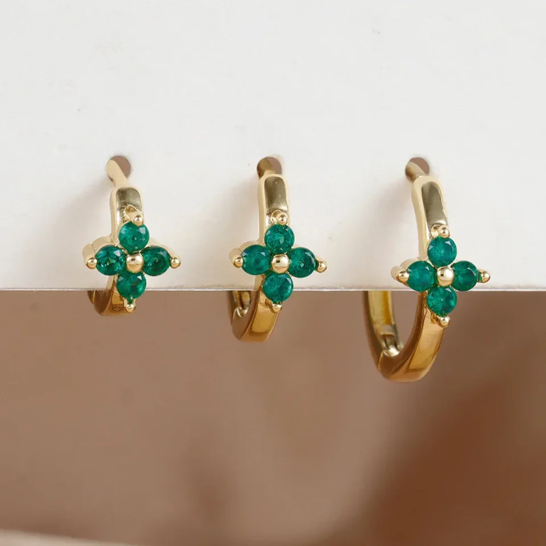 AZURA™ | Set Boucles d’Oreilles Hoop & Huggie
