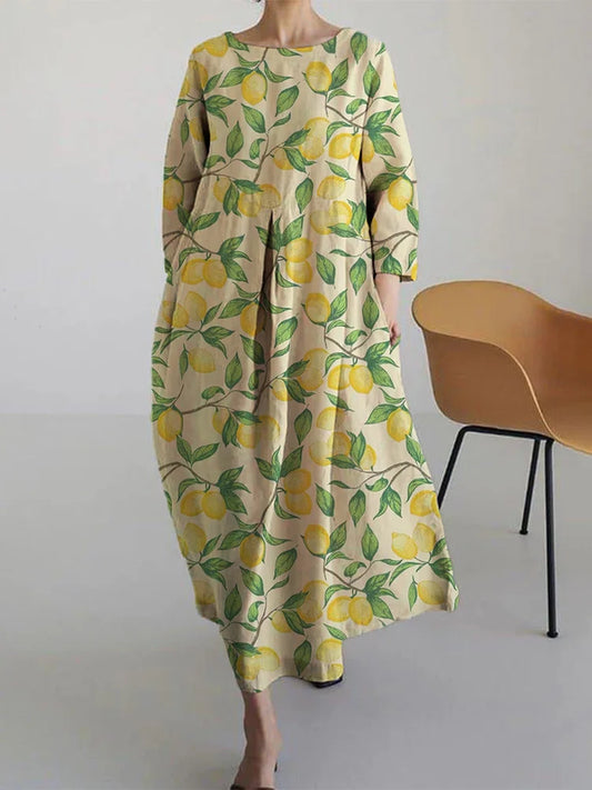 AUBE | Robe midi fleurie au confort aérien et au style méditerranéen, parfaite pour l'été
