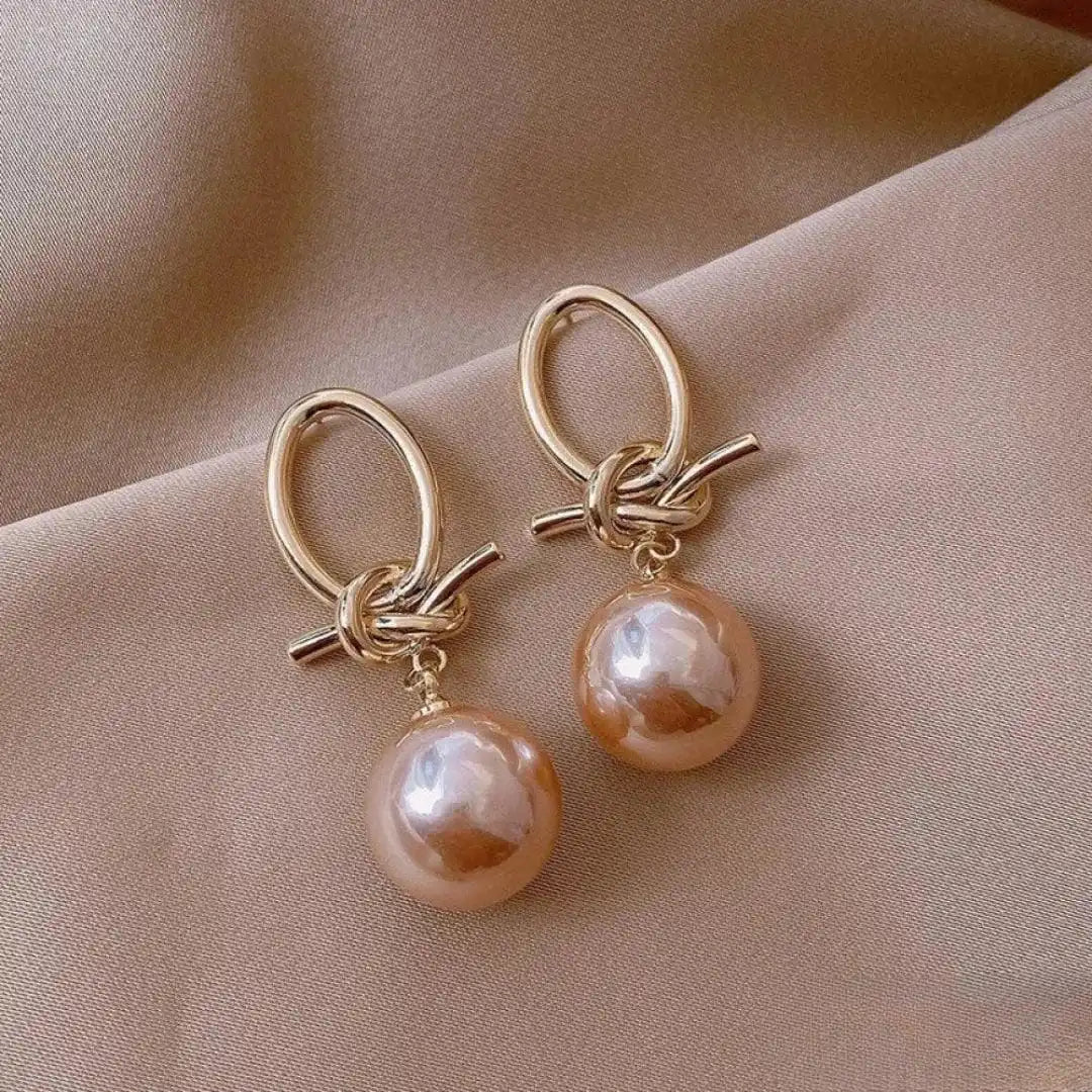 Élégantes Boucles d'Oreilles en Perles Roses