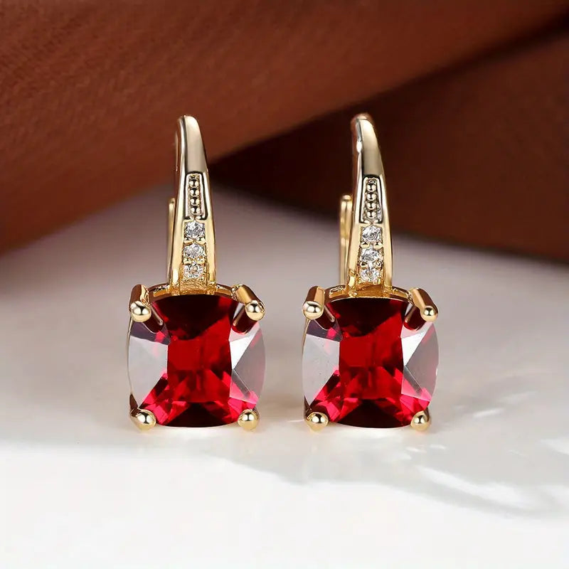 Boucles d'oreilles cercle Mystic Stone | Or