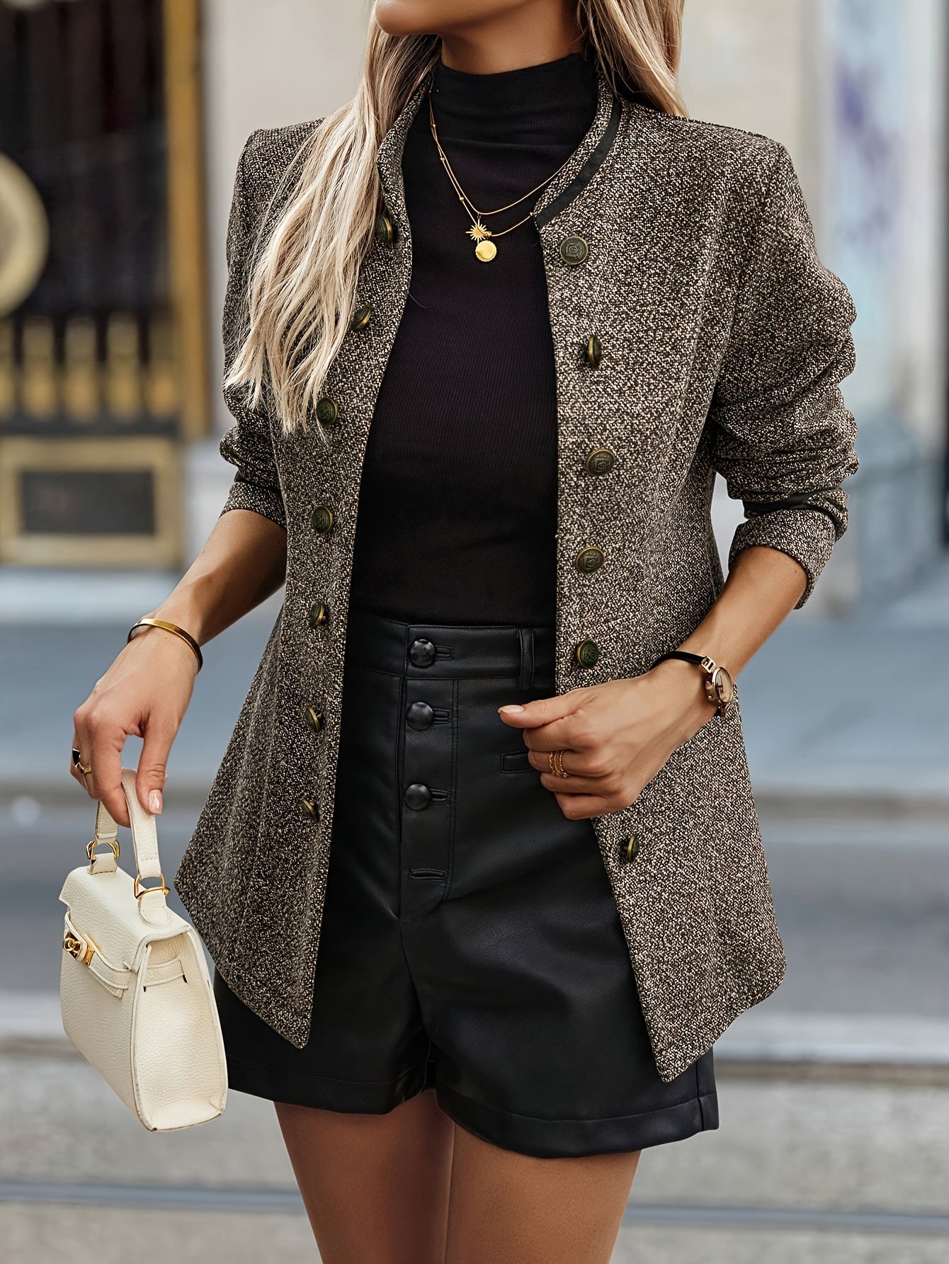 Aurélie™ | Blazer à Motif Intemporel