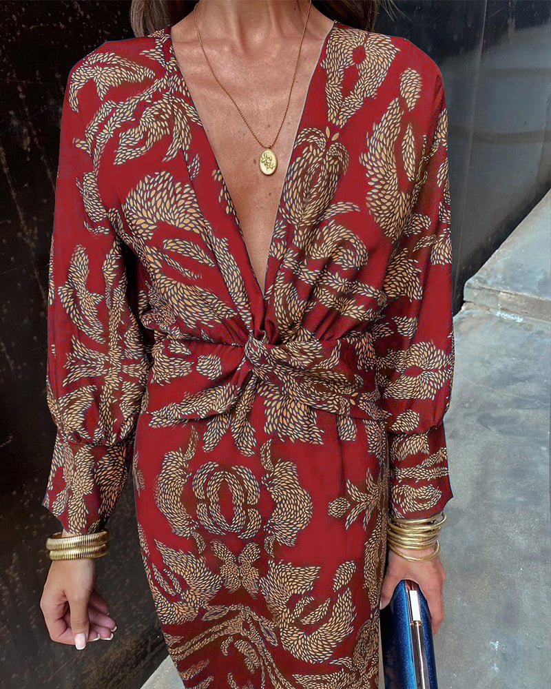 Célestine | Robe Élégante à Imprimé Vintage