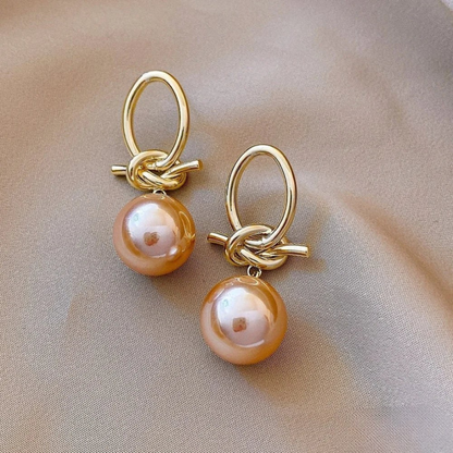 Emma™ | Boucles perle dorées