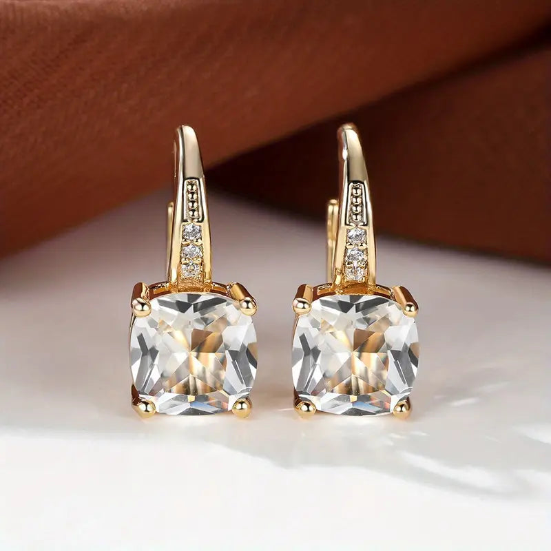 Boucles d'oreilles cercle Mystic Stone | Or