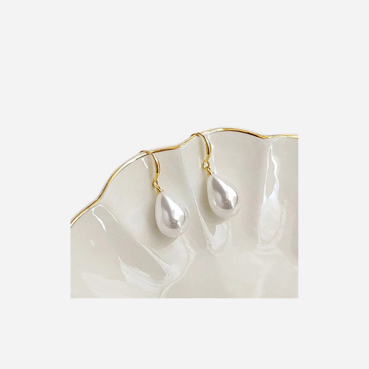 Aquaëlle™ | Boucles d’oreilles vintage avec perle aqua
