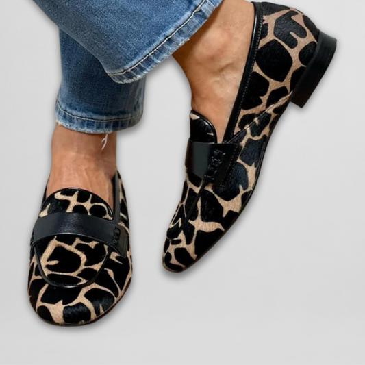 Élise | Mocassins à imprimé animal chic