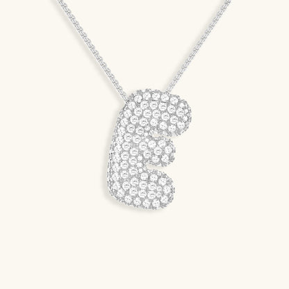 Bubble™ | Collier avec Initiale et Imitation Diamant
