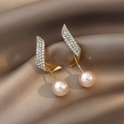 Kimberly - Boucles d'oreilles en perles vintage en or