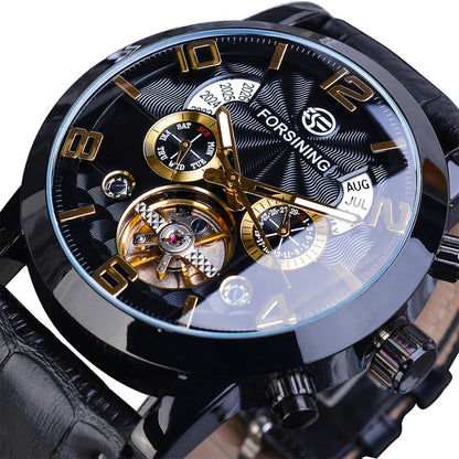 Montre mécanique automatique de luxe avec tourbillon