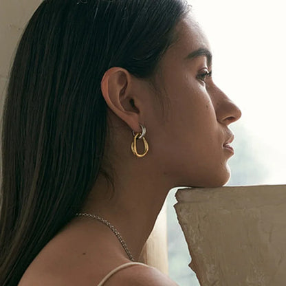 AVA™ | Boucles d’Oreilles Clous Bicolores